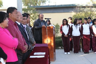 REALIZA GOBIERNO DE FRESNILLO HONORES A LA BANDERA EN LA ESCUELA SECUNDARIA TÉCNICA 54 ‘GALILEO GALILEI’