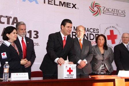 ENCABEZA MAR ARRANQUE DE LA COLECTA DE LA CRUZ ROJA MEXICANA 2013 EN ZACATECAS