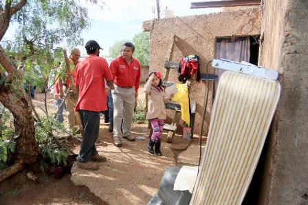 ORDENA GOBERNADOR ATENCIÓN Y ENTREGA DE APOYOS A FAMILIAS AFECTADAS POR GRANIZADA