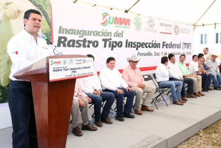 EN FRESNILLO,  PONE EN MARCHA GOBERNADOR INSTALACIONES DEL RASTRO TIF