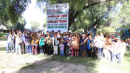 ENTREGAN OBRAS DE AMPLIACIÓN Y COLECTOR DE DRENAJE  EN TRES COMUNIDADES
