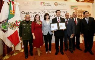 ENCABEZA MAR CEREMONIA DE CANCELACIÓN DE ESTAMPILLA POSTAL CONMEMORATIVA DEL CENTENARIO DE LA TOMA DE ZACATECAS