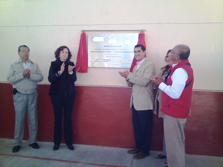 DEVELAN PLACA INAUGURAL DE DOMO EN ESCUELA CONSTITUYENTES DEL 57-17