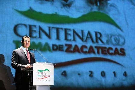 CLAUSURA GOBERNADOR ACTIVIDADES DEL CENTENARIO DE LA TOMA DE ZACATECAS