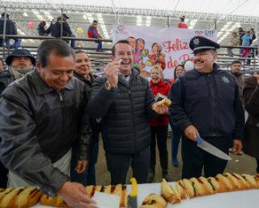 CELEBRAN ALCALDE Y CIUDADANOS DÍA DE REYES CON MEGAROSCA