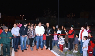 INAUGURA ROBERTO LUÉVANO PARQUE DEPORTIVO Y RECREATIVO CAMPO REAL