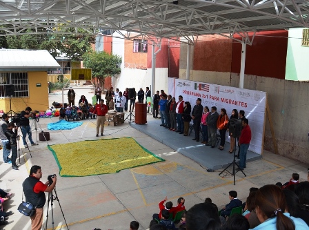 INAUGURA ROBERTO LUÉVANO DOMO EN JARDÍN DE NIÑOS DEL DORADO