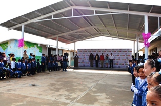 INAUGURAN DOMO DE JARDIN DE NIÑOS EN LAS AMÉRICAS
