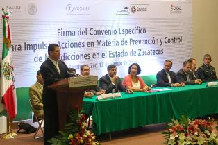 FIRMA GOBERNADOR CONVENIO EN MATERIA DE PREVENCIÓN Y CONTROL DE LAS ADICCIONES