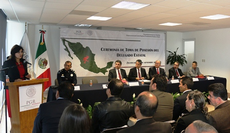 TOMA POSESIÓN NUEVO DELEGADO DE LA PGR EN ZACATECAS
