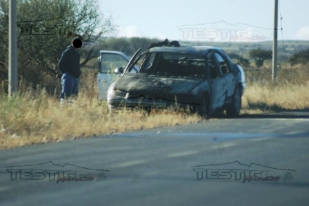 ENCUENTRAN VEHICULO QUEMADO