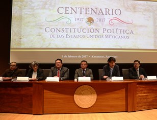 ACUDE MAGISTRADO PRESIDENTE DEL TSJEZ AL INICIO DE LAS ACTIVIDADES, “CIEN AÑOS DE CONSTITUCIONALISMO EN MÉXICO”.