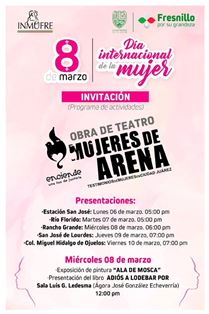 CONMEMORARÁN EN FRESNILLO EL DÍA INTERNACIONAL DE LA MUJER