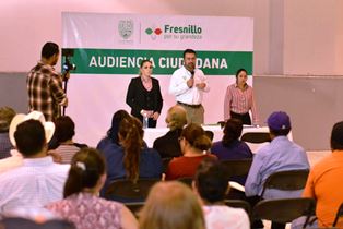 ENCABEZA HARO DE LA TORRE AUDIENCIA CIUDADANA EN FRESNILLO