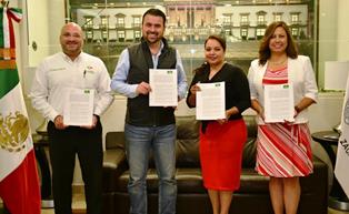 FIRMA HARO DE LA TORRE CONVENIO DE COLABORACIÓN  CON EL INSTITUTO NACIONAL DE SUELO SUSTENTABLE (INSUS)