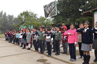 RINDEN HONORES AL LÁBARO PATRIO EN LA PRIMARIA JOSEFA ORTIZ DE DOMÍNGUEZ