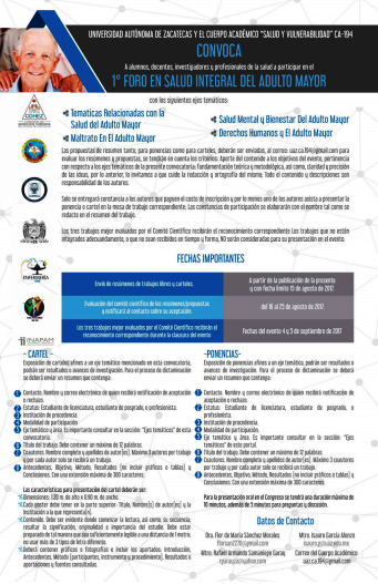Invita la CDHEZ al 1er Foro Regional de Salud Integral del Adulto Mayor