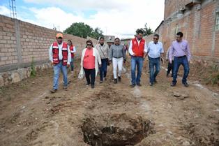 SUPERVISAN OBRAS DE LA CABECERA MUNICIPAL  DURANTE GIRA DE TRABAJO