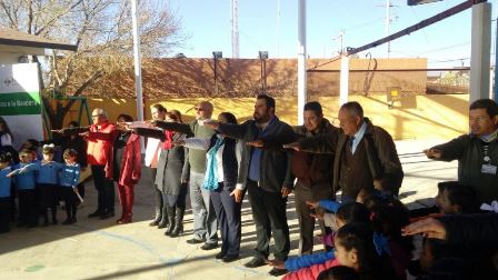 REALIZAN HONORES A LA BANDERA  EN JARDÍN DE NIÑOS MARÍA MONTESSORI