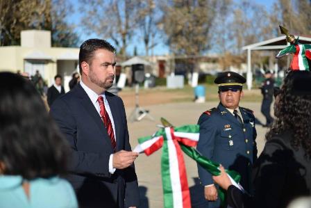 CONMEMORAN EN EL MINERAL  EL DÍA DE LA BANDERA DE MÉXICO