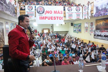 Mineros manifiestan su apoyo a Benjamín Medrano