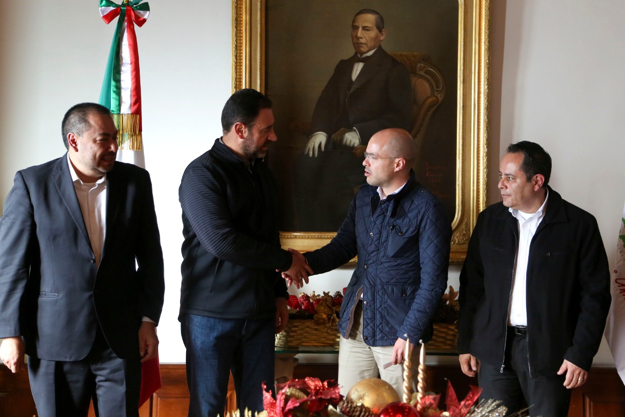 REFRENDA GOBERNADOR TELLO DISPOSICIÓN DE TRABAJO UNIDO AL COORDINADOR NACIONAL DE PROTECCIÓN CIVIL DAVID LEÓN