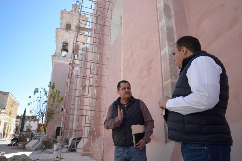 SUPERVISA GOBIERNO ESTATAL AVANCE EN OBRA PATRIMONIAL DE JEREZ