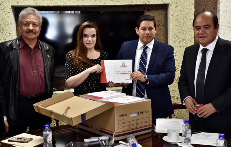 ENTREGA GOBIERNO DE ZACATECAS CUENTA PÚBLICA DEL EJERCICIO 2018 AL PODER LEGISLATIVO ESTATAL