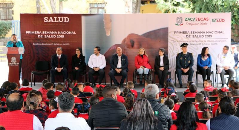APLICARÁN 167 MIL 400 DOSIS DE VACUNAS EN ZACATECAS DURANTE PRIMERA SEMANA NACIONAL DE SALUD 2019