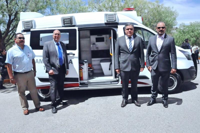 ENTREGA SECRETARÍA DE SALUD AMBULANCIA PARA SEGURIDAD PÚBLICA