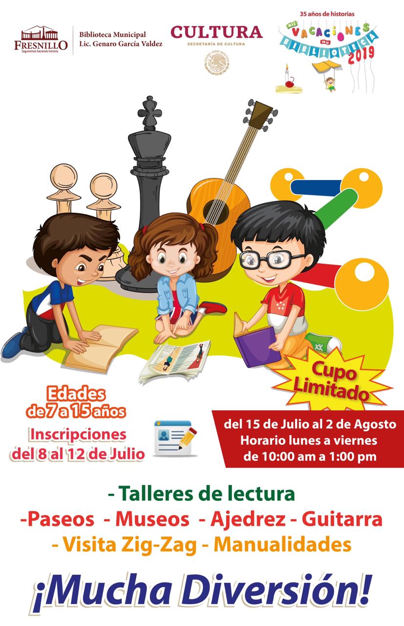 Se realizará curso de verano Mis Vacaciones en la Biblioteca