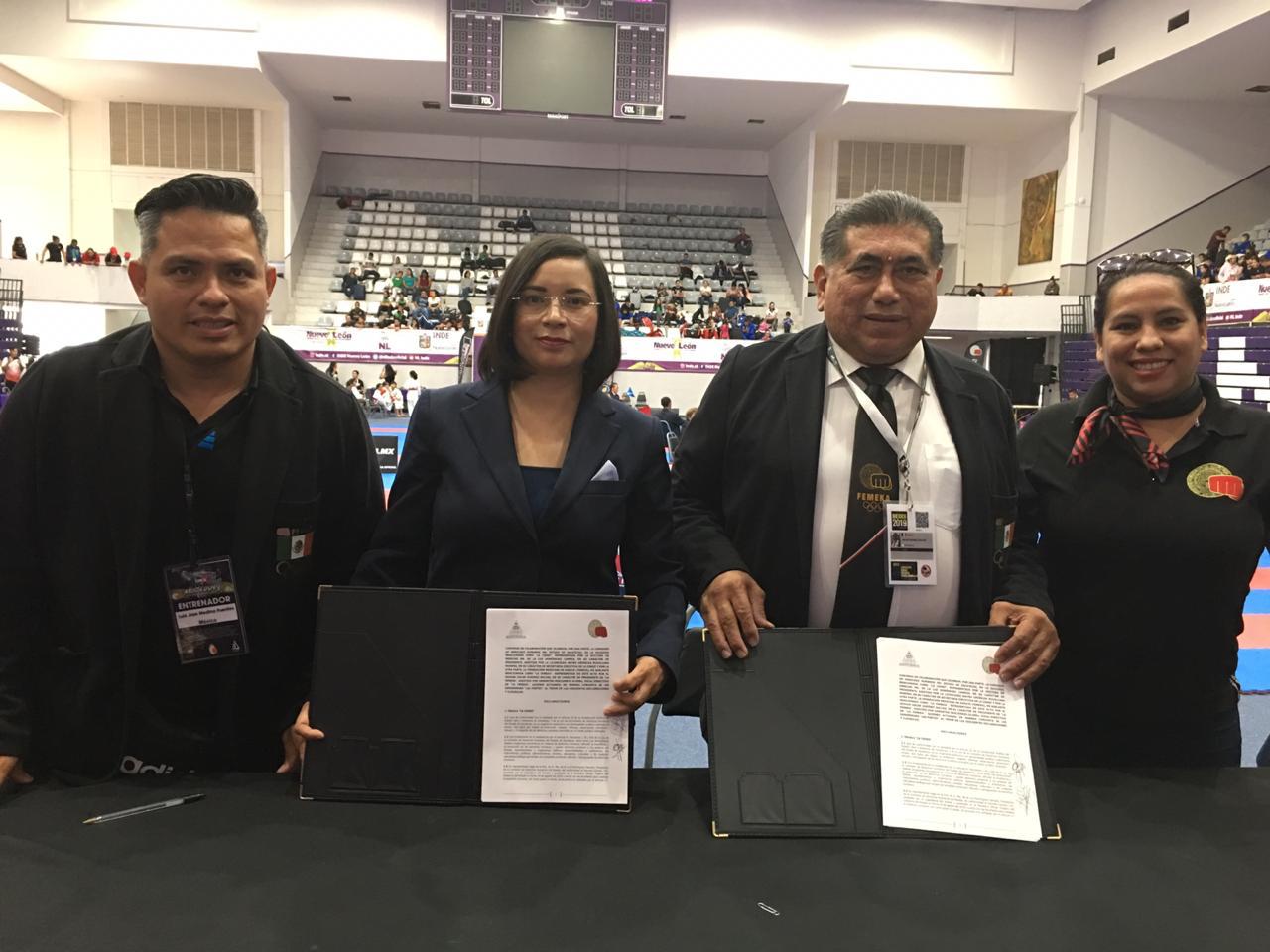 CDHEZ FIRMA CONVENIO CON LA FEDERACIÓN MEXICANA DE KARATE-DO