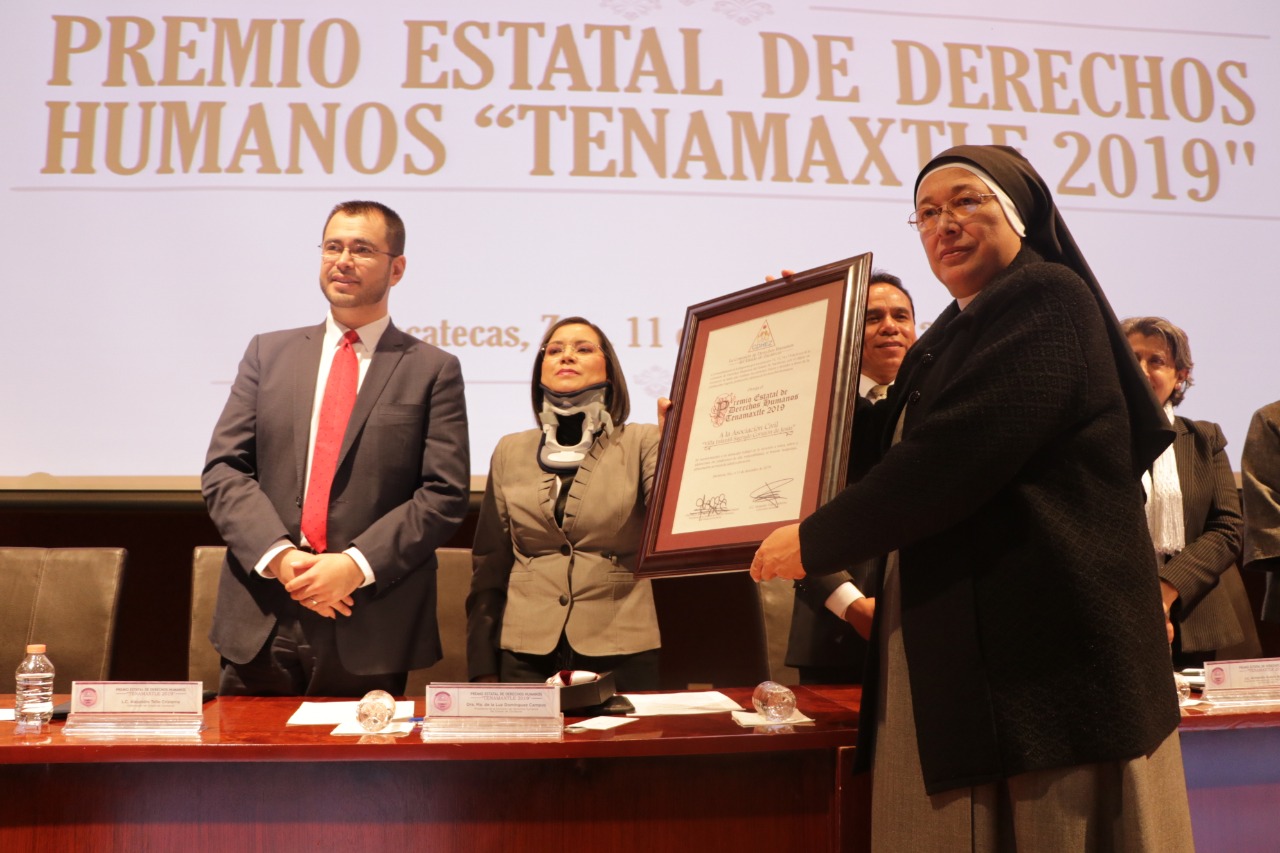 Villa Infantil de Fresnillo recibe el Premio Estatal de Derechos Humanos “Tenamaxtle 2019”