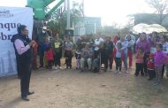 EL PRESIDENTE MUNICIPAL DA EL BANDERAZO DE SALIDA DE LA REHABILITACIÓN DEL POZO DE AGUA POTABLE EN ESTACIÓN GUTIÉRREZ
