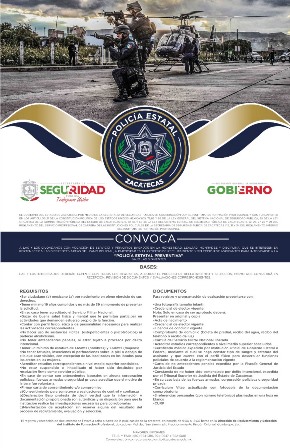 GOBIERNO DEL ESTADO INVITA A FORMAR PARTE DE LA POLICÍA ESTATAL PREVENTIVA