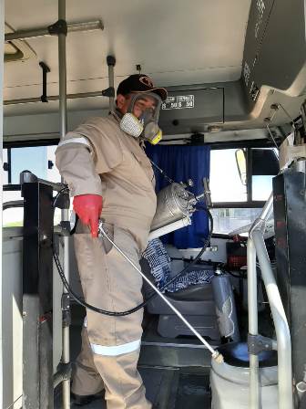ORDENA GOBERNADOR SANITIZAR UNIDADES DEL TRANSPORTE PÚBLICO
