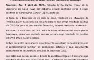 CONFIRMA SECTOR SALUD ESTATAL OTROS DOS CASOS POSITIVOS DE CORONAVIRUS EN ZACATECAS