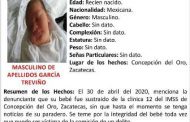 SUSTRAEN RECIÉN NACIDO DEL IMSS