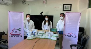 Fresnillo plc dona equipo de protección al personal médico de la Clínica No. 2 del IMSS en Fresnillo