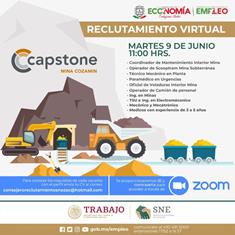 MEDIANTE EL SNE, EMPRESA CAPSTONE OFRECERÁ VACANTES PARA EL SECTOR MINERO
