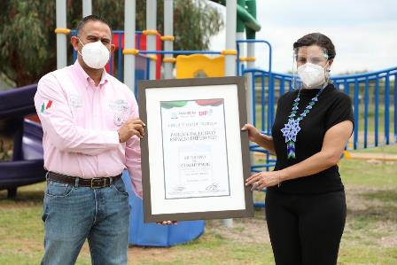 INAUGURA CRISTINA RODRÍGUEZ DE TELLO PARQUE INCLUSIVO EN CUAUHTÉMOC