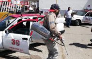 REFUERZAN MEDIDAS SANITARIAS EN TRANSPORTE PÚBLICO; DESINFECTAN 100 TAXIS DE FRESNILLO