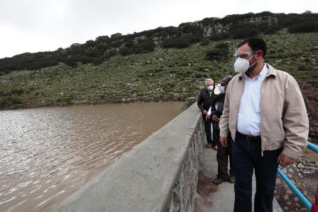 CUMPLE ALEJANDRO TELLO A PRODUCTORES DE PINOS CON LA CONSTRUCCIÓN DE PRESA Y APOYOS DEL SEGURO AGRÍCOLA