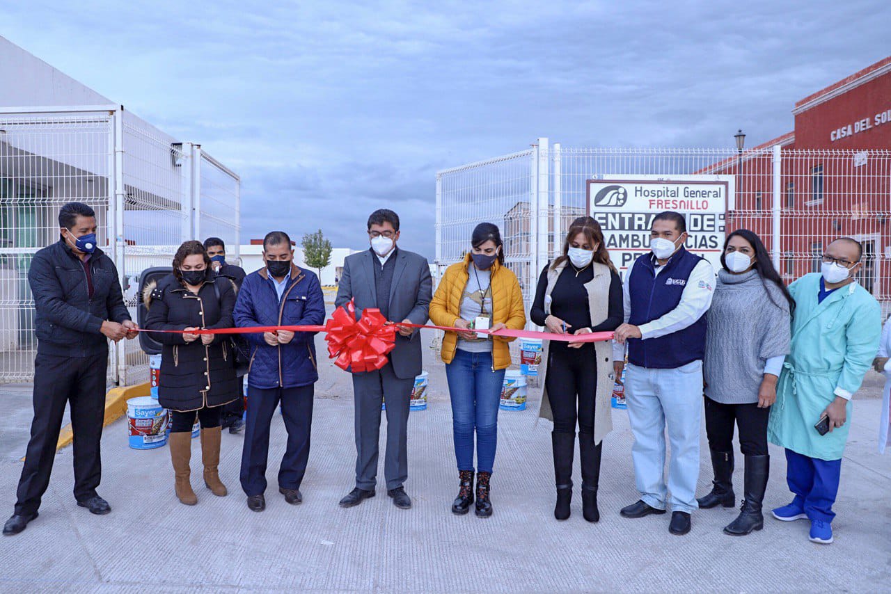 SAÚL MONREAL ENTREGA OBRA EN BENEFICIO DEL HOSPITAL GENERAL FRESNILLO