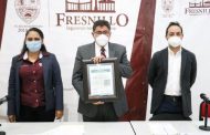 RECIBE AYUNTAMIENTO DE FRESNILLO EL DISTINTIVO DE SEGURIDAD SANITARIA