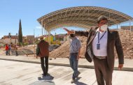 SAÚL MONREAL SUPERVISA OBRAS EN LA CABECERA MUNICIPAL