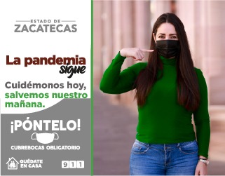 REGISTRA MAYO REDUCCIÓN DE 30.91% DE CASOS DE COVID-19 EN ZACATECAS RESPECTO DE ABRIL