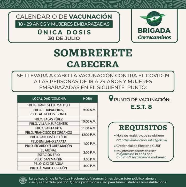 Vacuna contra el Covid-19 en Sombrerete