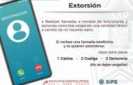 Alerta Mesa Estatal de Construcción de Paz y Seguridad sobre modalidad de extorsión telefónica