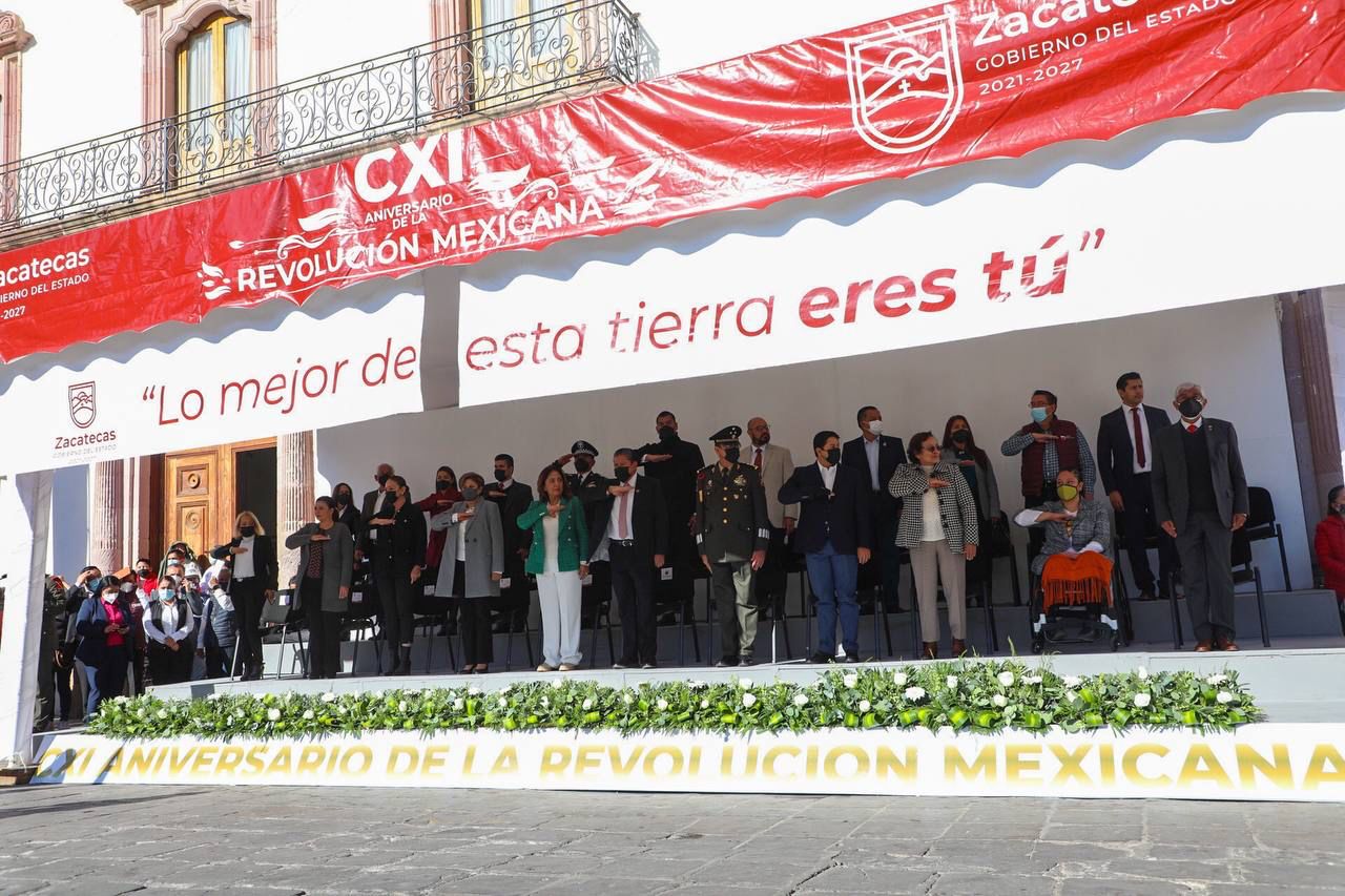 Presencia Gobernador David Monreal desfile conmemorativo del 111 Aniversario del inicio de la Revolución Mexicana